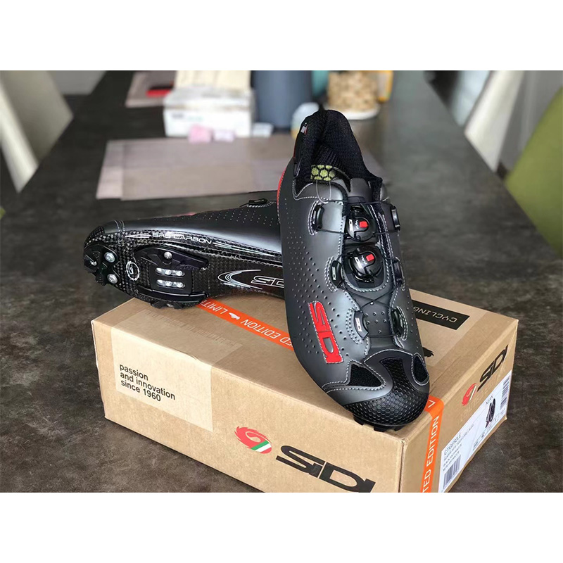 SIDI TIGER 2 Karbon Bisiklet Ayakkabıları Erkek MTB Bisiklet Ayakkabıları Nefes Alabilir Dağ Bisikleti Kros Yarışma Spor Ayakkabıları Cleat ayakkabı